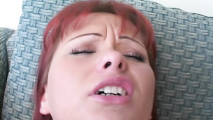 Fantastic redhead bitch Katja Kassin fucked in pussy